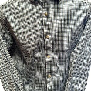 Vineyard Vines Men's Blue Plaid Shirt Large Casual Classic Fit